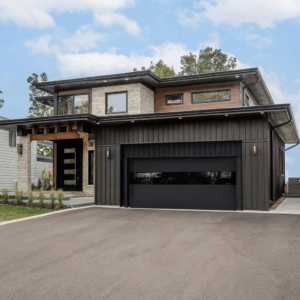 black magic • flush panel insulated garage doors