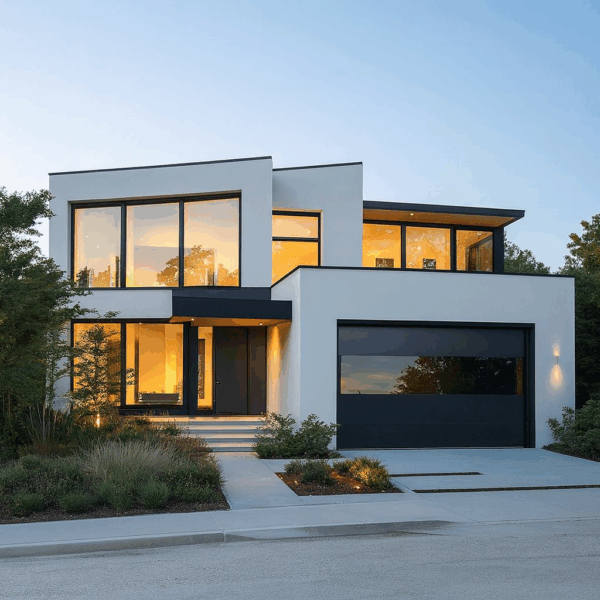 black magic • flush panel insulated garage doors