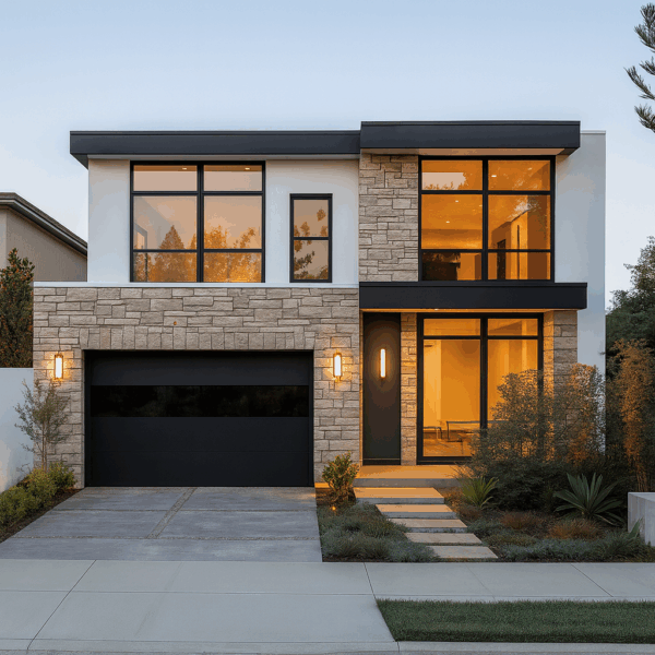 black magic • flush panel insulated garage doors