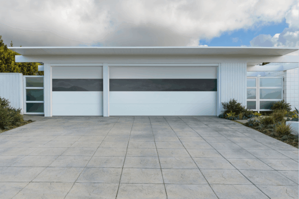 white wonder • flush panel insulated garage doors